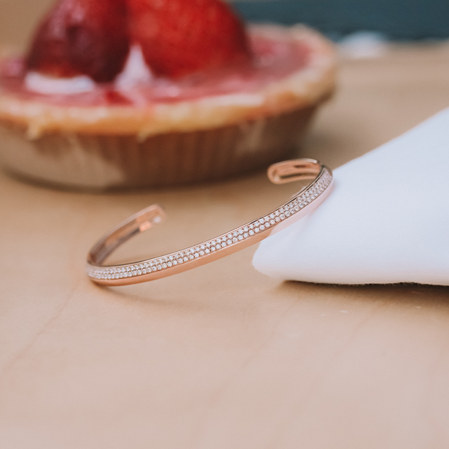 Sleek diamond bangle
